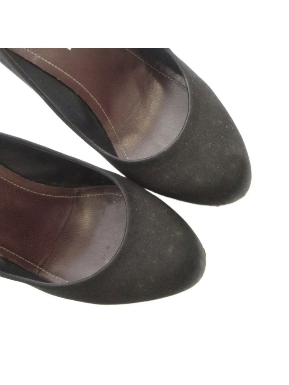 Chanel Pumps High Heels Suede Logo Black